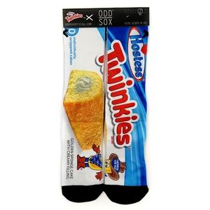Odd Sox Twinkies Crew Socks Mens Womens Twinkie the Kid Mascot Fun Novelty Gift
